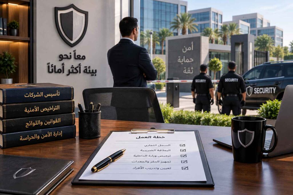 اجراءات تاسيس شركة خدمات امن وحراسة