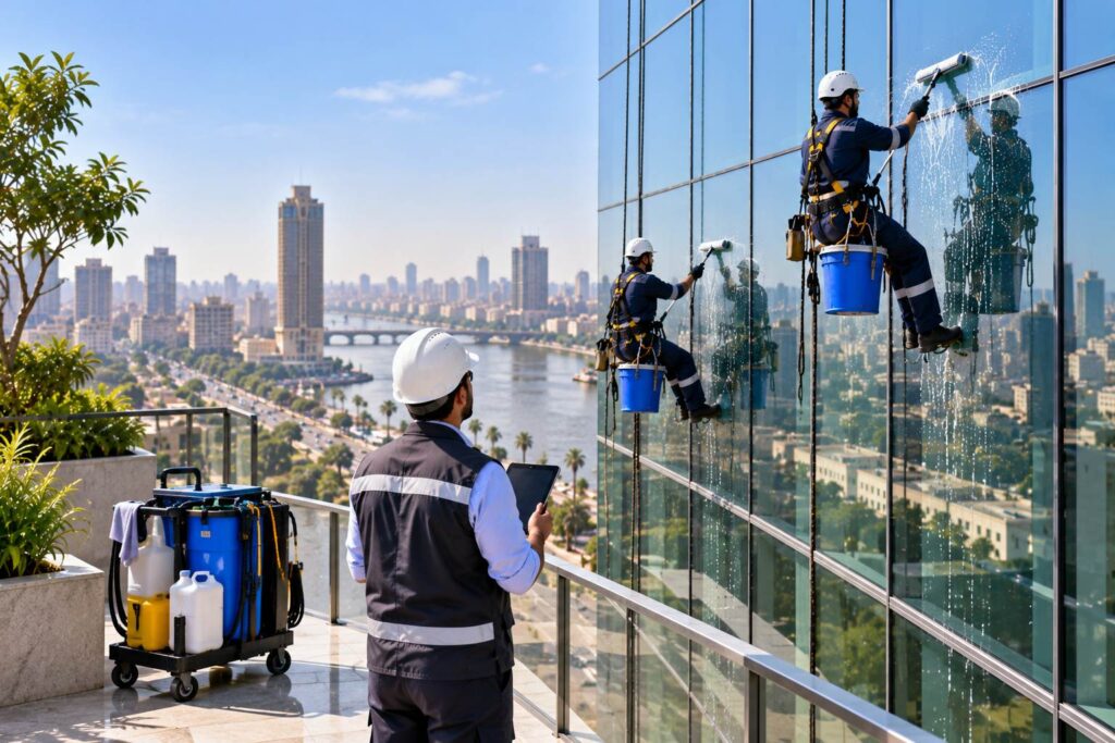 شركة تنظيف واجهات زجاج