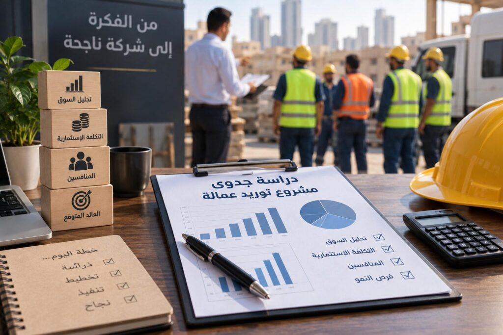 دراسة جدوى مشروع توريد عمالة