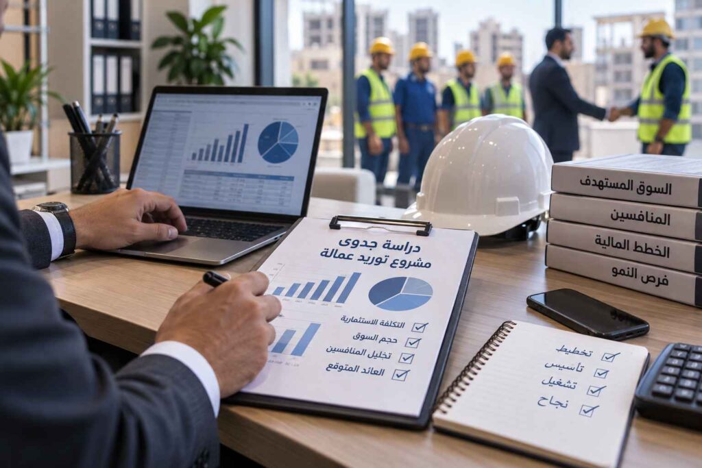 دراسة جدوى مشروع توريد عمالة