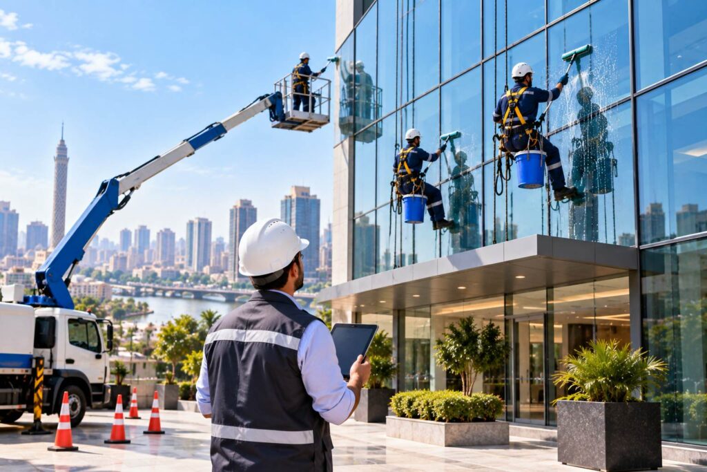 شركة تنظيف واجهات زجاج