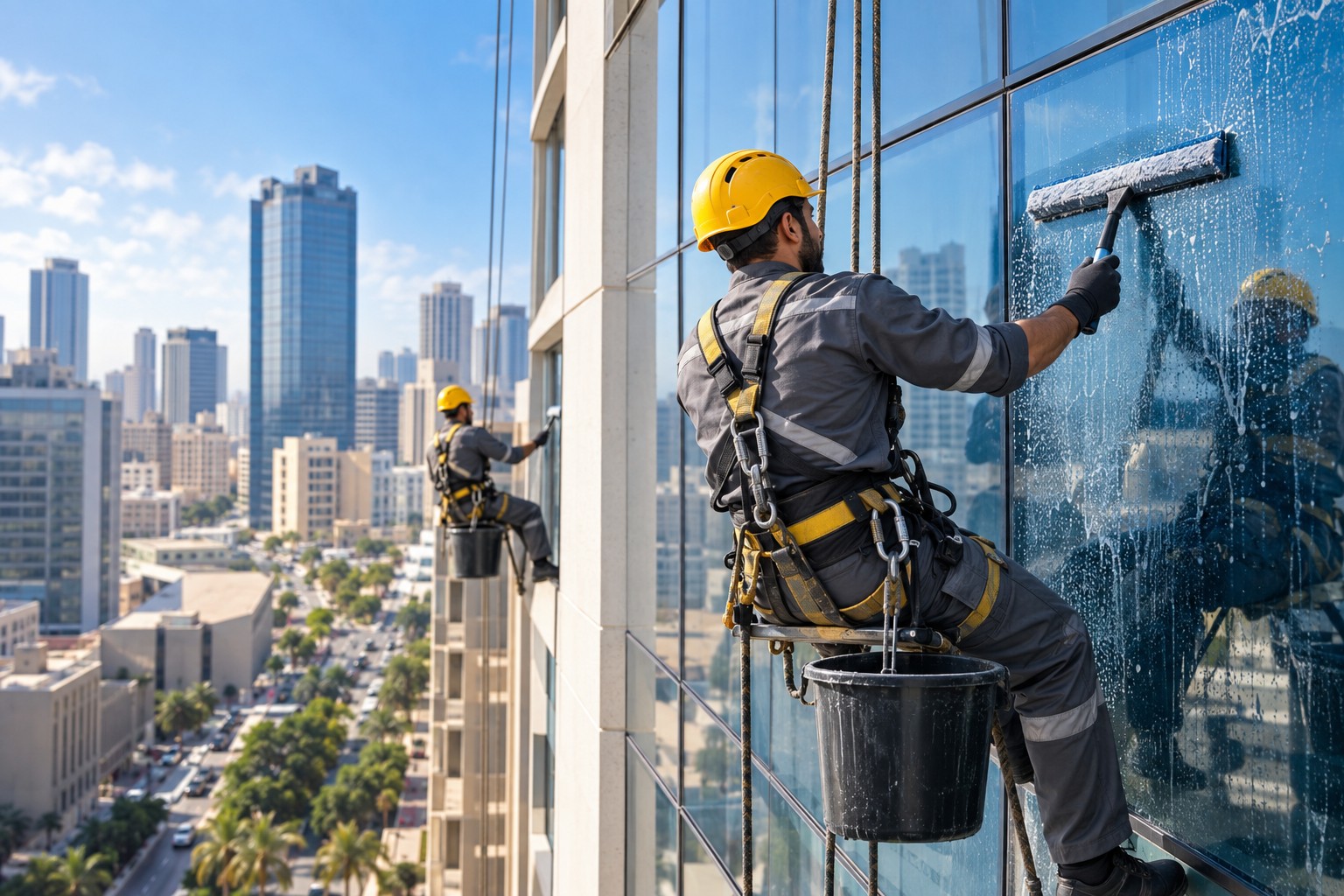 خدمات تنظيف واجهات المباني